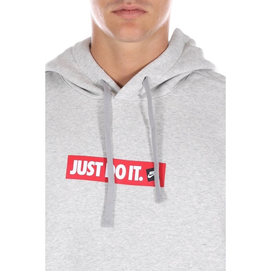 【WS】NIKE NSW JDI BOX LOGO 灰 連帽長袖 帽T 台灣未發 BV5095-050-細節圖2