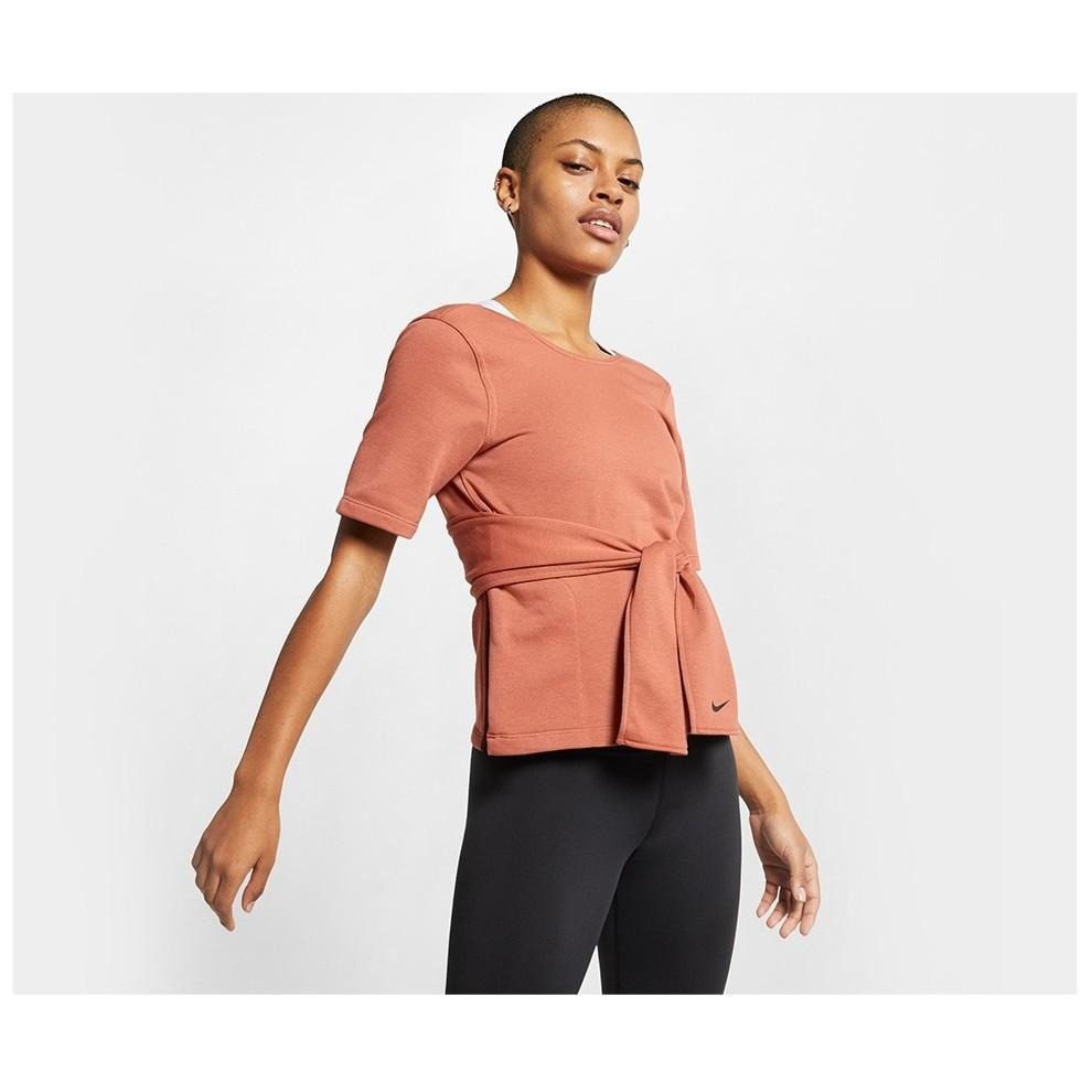 【WS】 NIKE STUDIO 女子短袖瑜伽訓練上衣 墨綠 AR6368-344-細節圖4