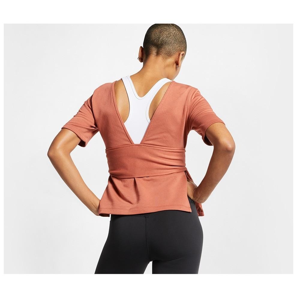 【WS】 NIKE STUDIO 女子短袖瑜伽訓練上衣 墨綠 AR6368-344-細節圖5