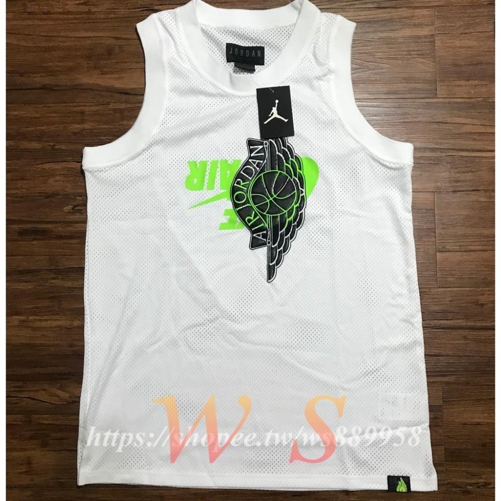 【WS】NIKE JORDAN WINGS 一代 LOGO 翅膀 吸濕排汗 喬丹背心 運動背心 BQ8480-100-細節圖5