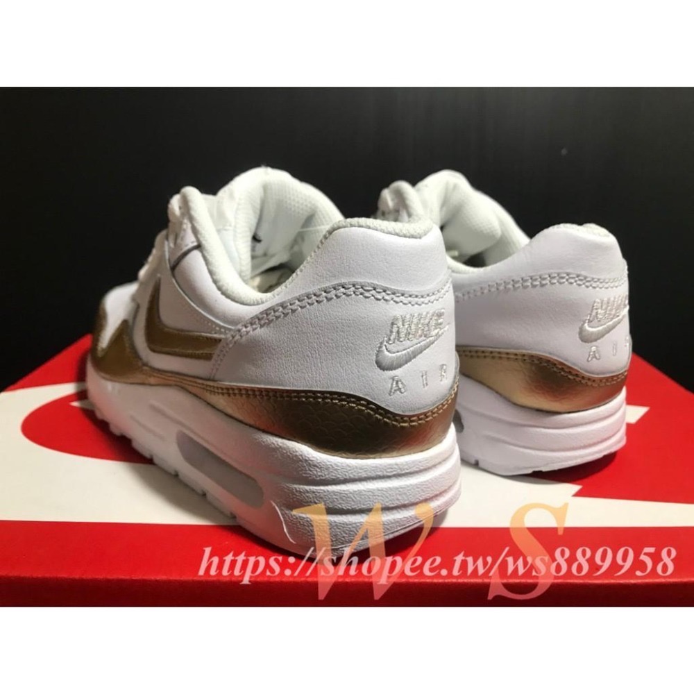 【WS】  NIKE AIR MAX 1 EP (GS) 氣墊 增高 女鞋 童鞋 跑步鞋 白金 BV0033-100-細節圖3