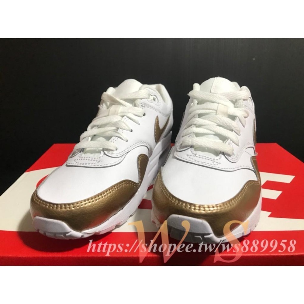 【WS】  NIKE AIR MAX 1 EP (GS) 氣墊 增高 女鞋 童鞋 跑步鞋 白金 BV0033-100-細節圖2