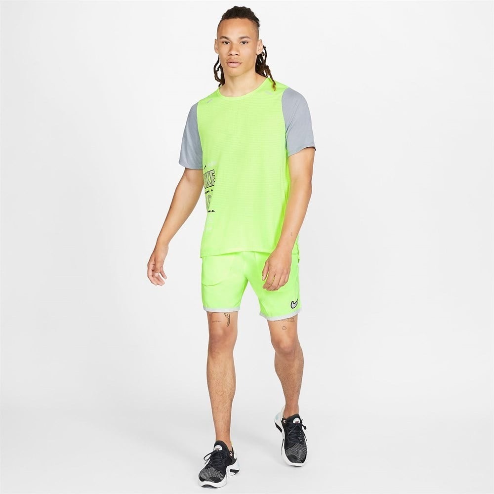 【WS】NIKE WILD RUN RISE 365 TOP 男款 螢光 慢跑 排汗 透氣 短T CK0678-358-細節圖2