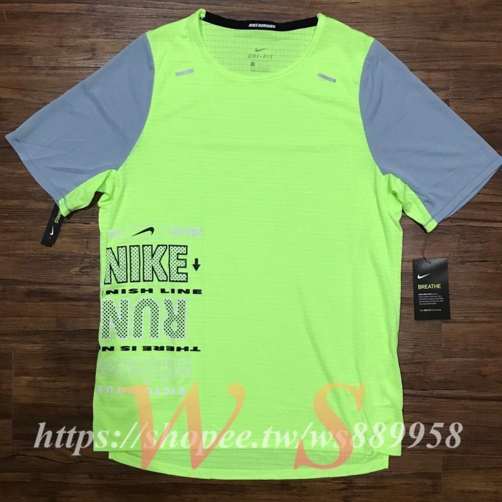 【WS】NIKE WILD RUN RISE 365 TOP 男款 螢光 慢跑 排汗 透氣 短T CK0678-358-細節圖8