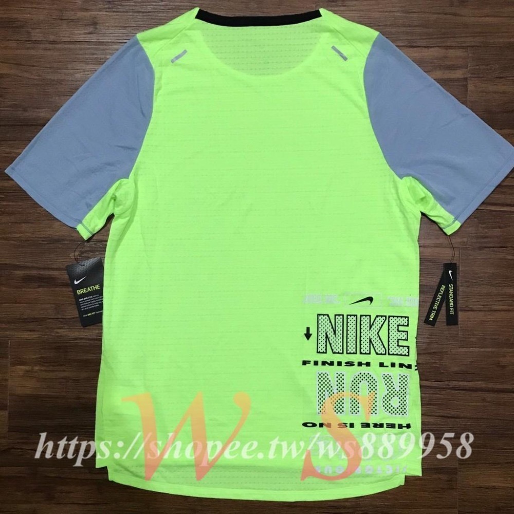 【WS】NIKE WILD RUN RISE 365 TOP 男款 螢光 慢跑 排汗 透氣 短T CK0678-358-細節圖9