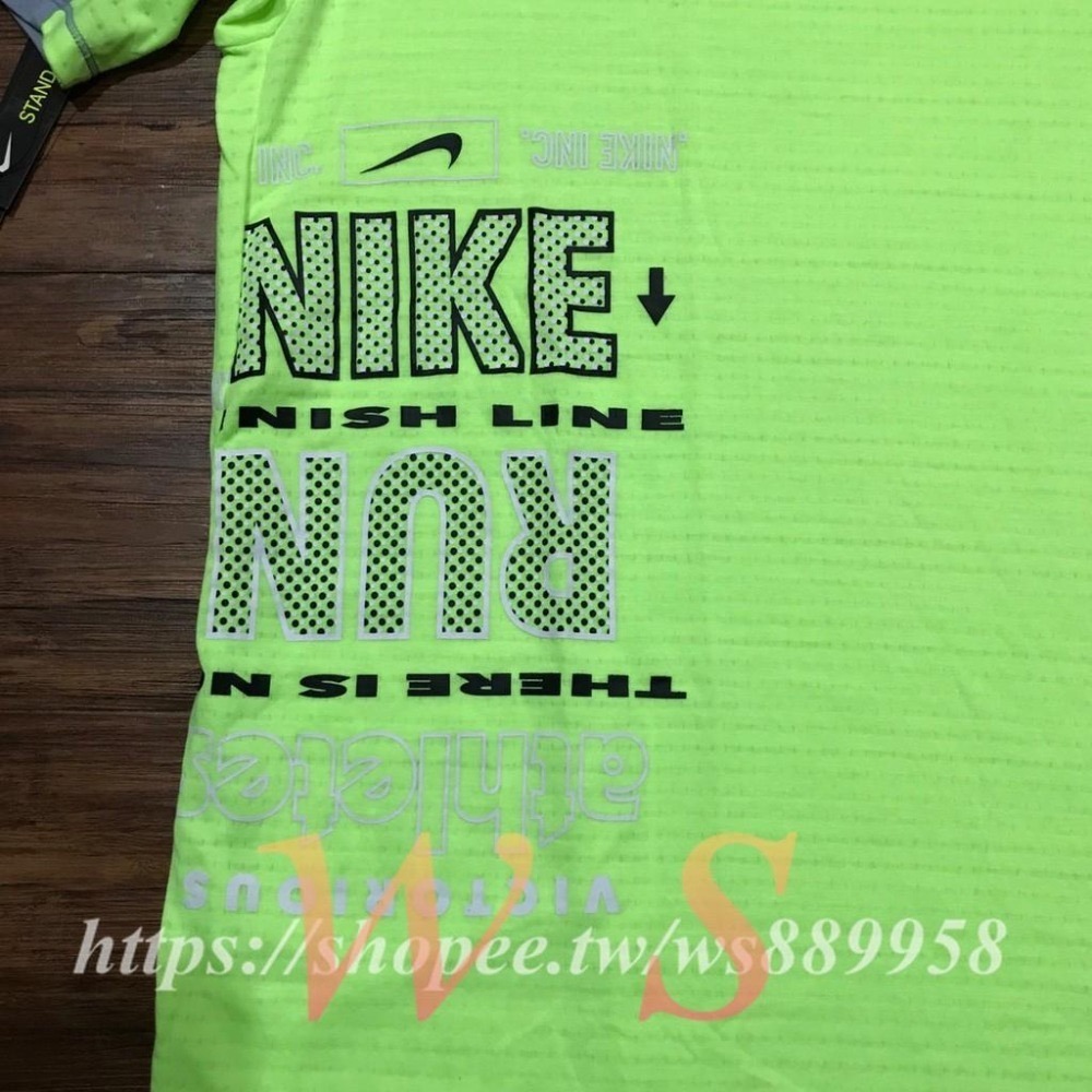 【WS】NIKE WILD RUN RISE 365 TOP 男款 螢光 慢跑 排汗 透氣 短T CK0678-358-細節圖10