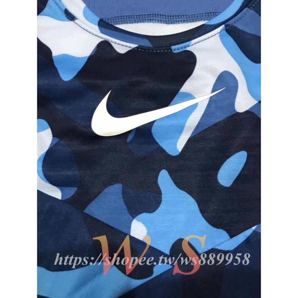 【WS】NIKE PRO WARM 童裝 印花 荊棘 保暖 訓練 圓領上衣 BV4407-433-細節圖3