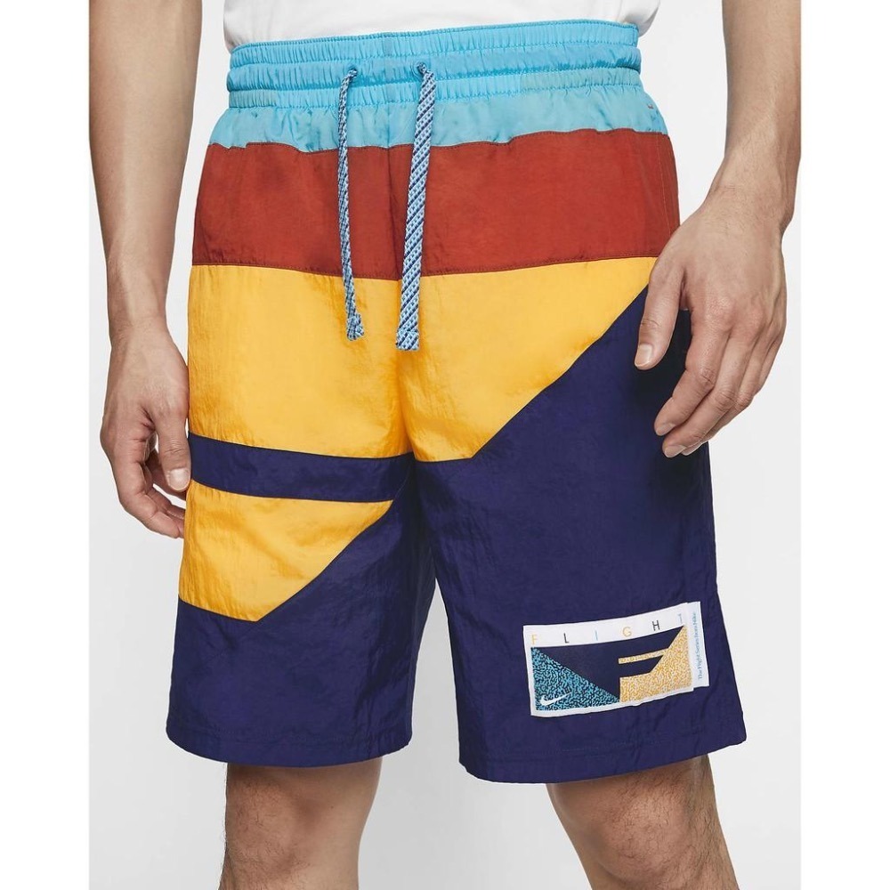 【WS】NIKE M NK FLIGHT SHORT 男款 拼接 撞色 運動 休閒 籃球褲 短褲 BV9413-492-細節圖3