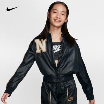 【WS】NIKE GIRL NSW WC DI Jacket 刺繡 黑 夾克 女童 外套 BV2748-010-細節圖2