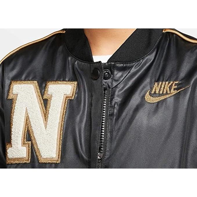 【WS】NIKE GIRL NSW WC DI Jacket 刺繡 黑 夾克 女童 外套 BV2748-010-細節圖4