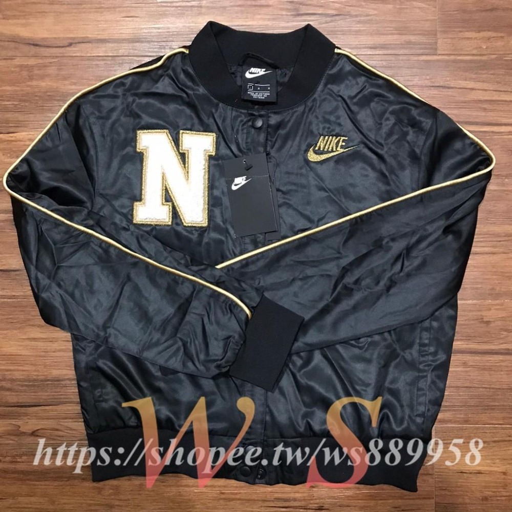 【WS】NIKE GIRL NSW WC DI Jacket 刺繡 黑 夾克 女童 外套 BV2748-010-細節圖5