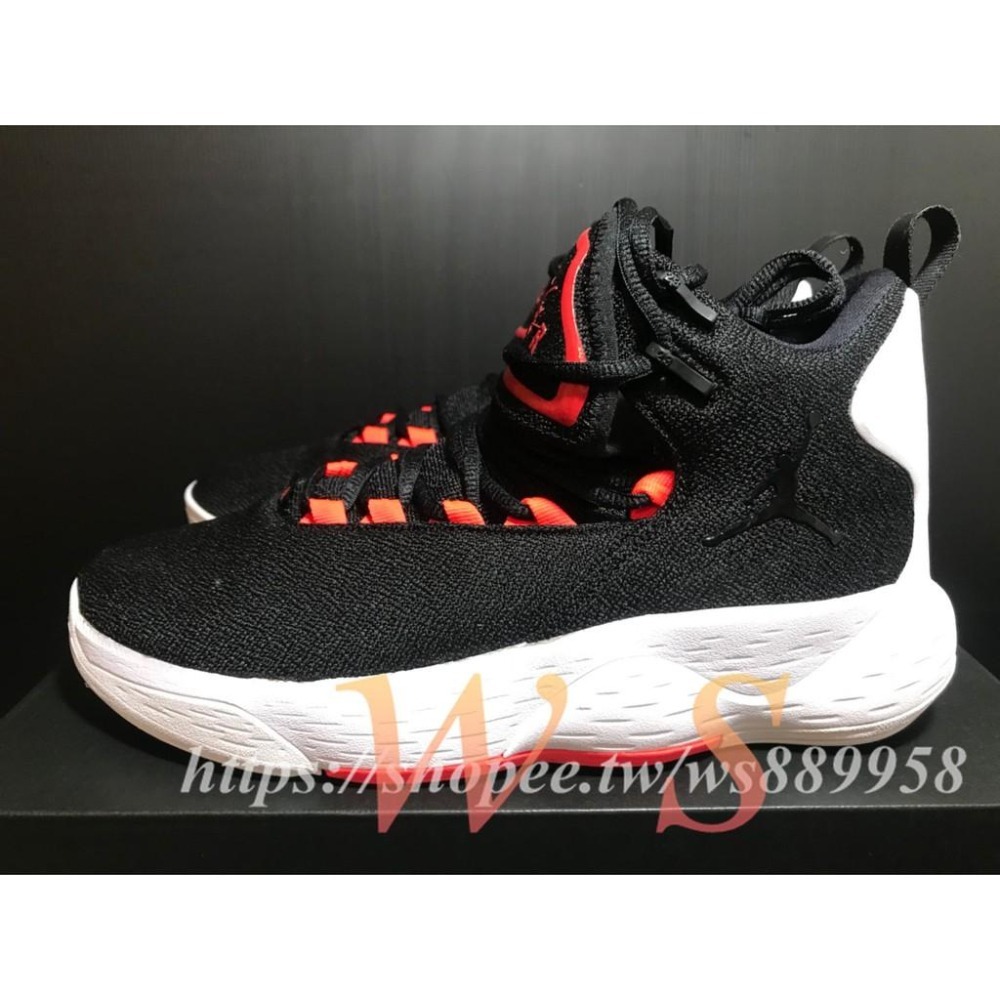 【WS】NIKE JORDAN SUPER FLY MVP XDR  籃球鞋  黑白紅 男鞋 AR0038-023-細節圖2