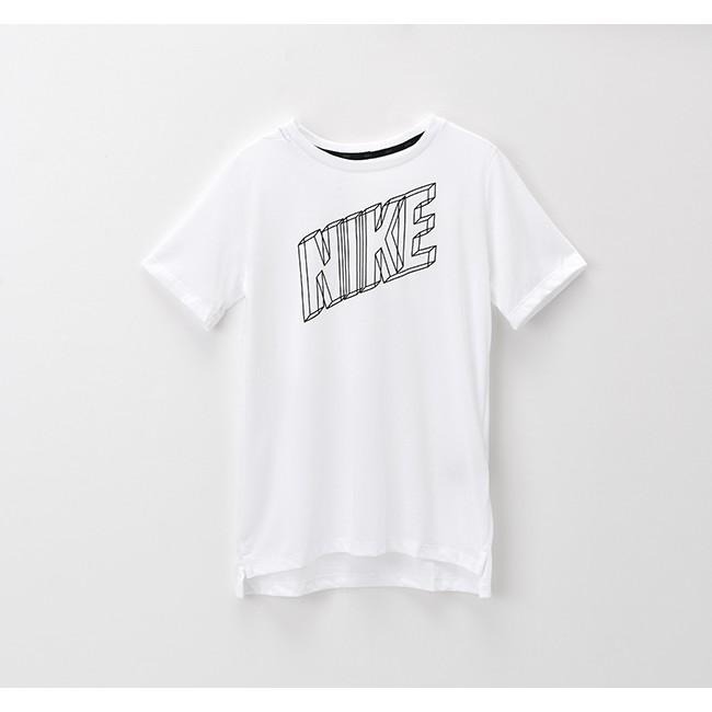 【WS】NIKE Breathe TOP 童裝 白 基本款 大LOGO BV3804-100-細節圖4