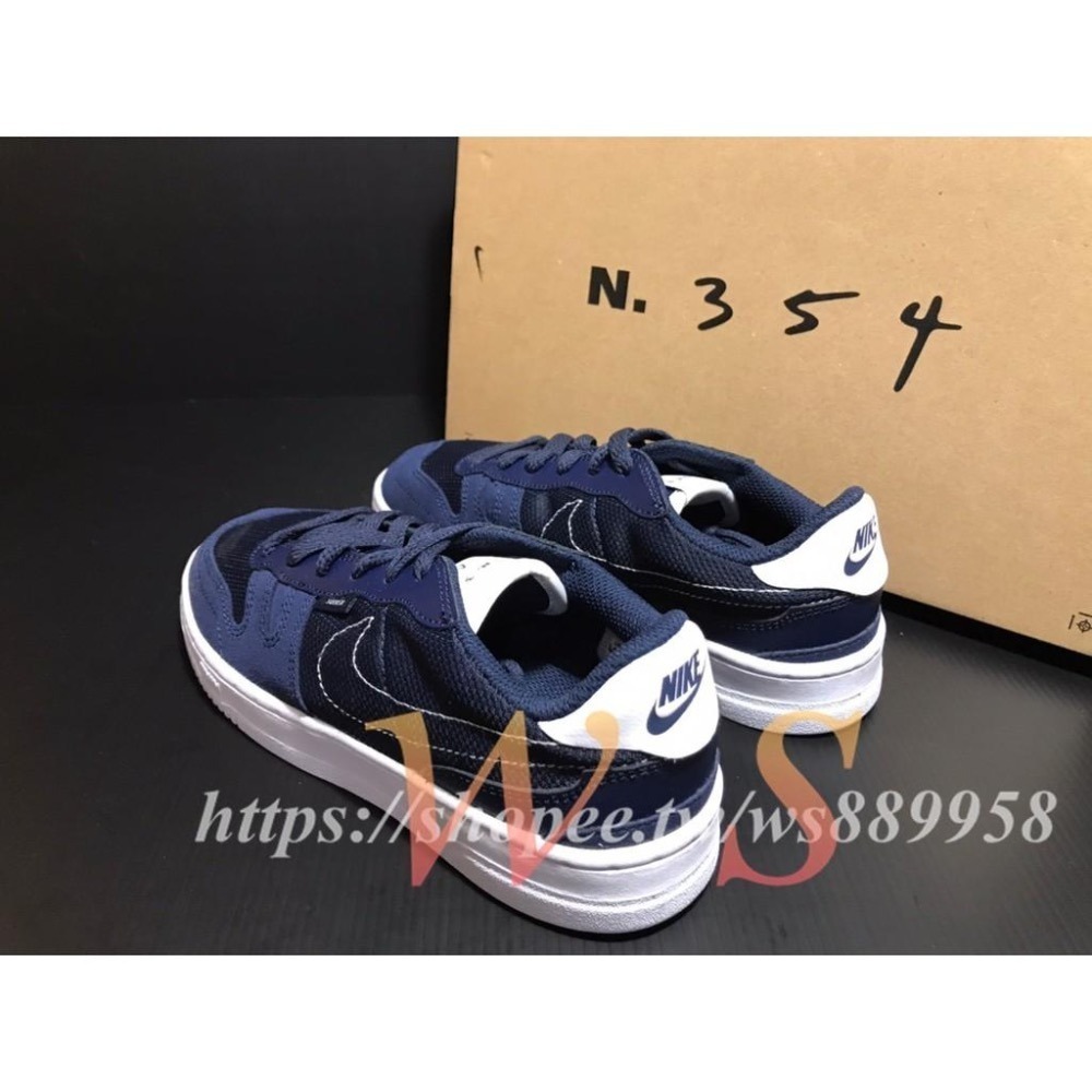 【WS】NIKE SQUASH TYPE (GS) 藍 童鞋 運動休閒 滑板鞋 板鞋 帆布鞋 CJ4119-400-細節圖3