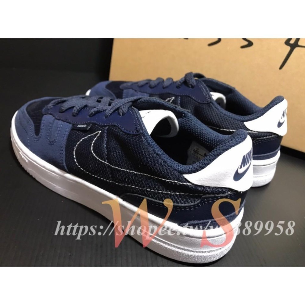 【WS】NIKE SQUASH TYPE (GS) 藍 童鞋 運動休閒 滑板鞋 板鞋 帆布鞋 CJ4119-400-細節圖4