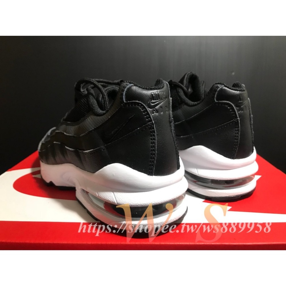 【WS】 NIKE AIR MAX 95 (GS) 黑白 童鞋 氣墊 跑步 增高鞋 BV0041-001-細節圖4