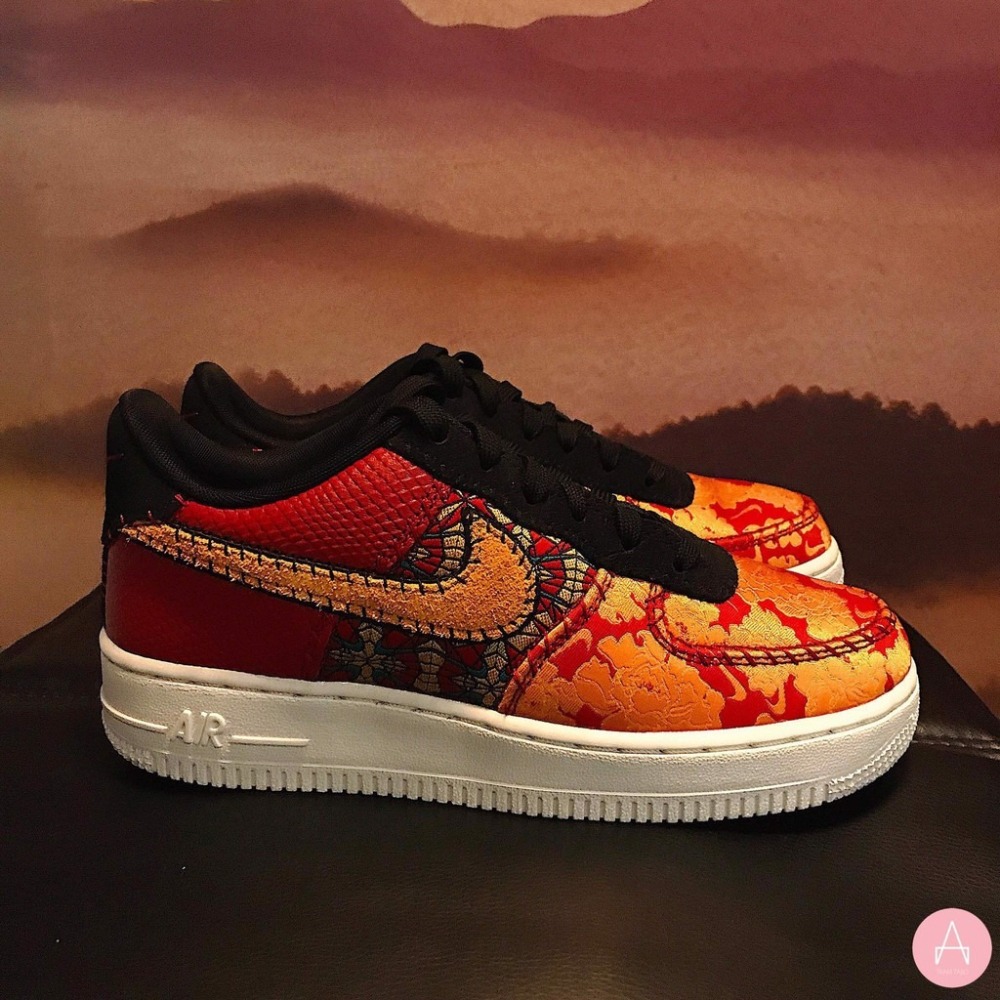 【WS】 NIKE AIR FORCE 1 ＇07 PRM CNY 中國年 新年配色 刺繡 妝容 AV5167-600-細節圖7