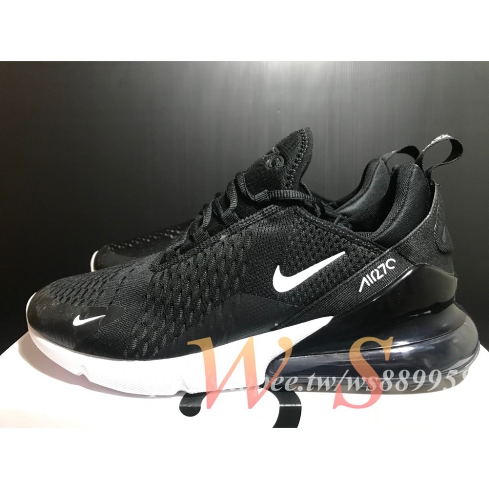 【WS】 NIKE AIR MAX 270 男鞋 慢跑 休閒 氣墊 避震 增高 黑白 AH8050-002-細節圖2