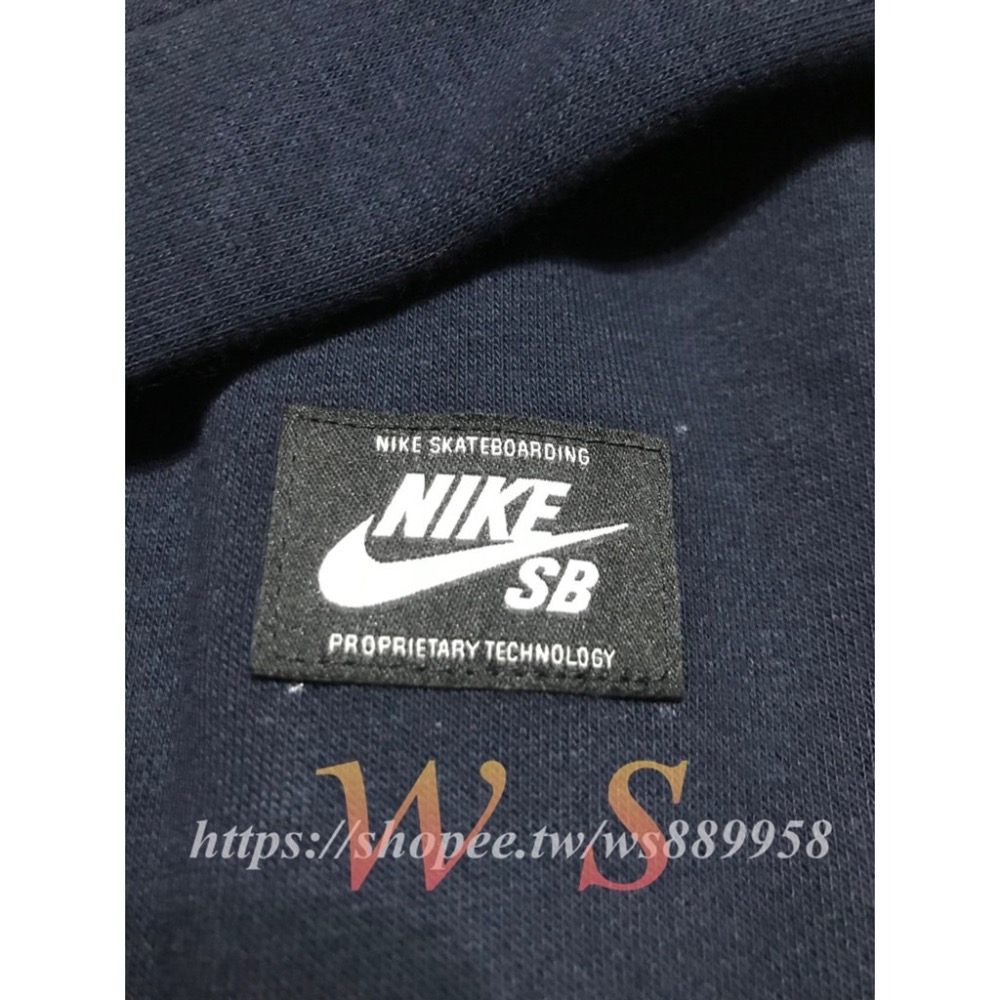 【WS】 NIKE AS SB ICON FZ HOODIE 藍 電繡 運動 休閒 連帽外套 男 AJ9732-451-細節圖5