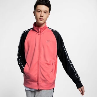 【WS】 NIKE Jacket 稀有粉黑 串標 運動 休閒 運動 夾克 開衫 男款 AR3140-668-細節圖2