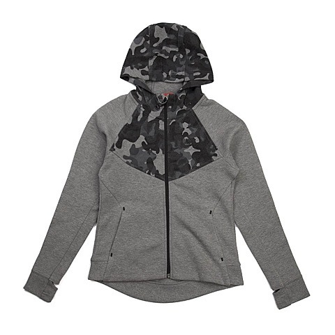 【WS】 NIKE TECH FLEECE AOP WINDRUNNER 女大童 夾克 716370-010-細節圖2