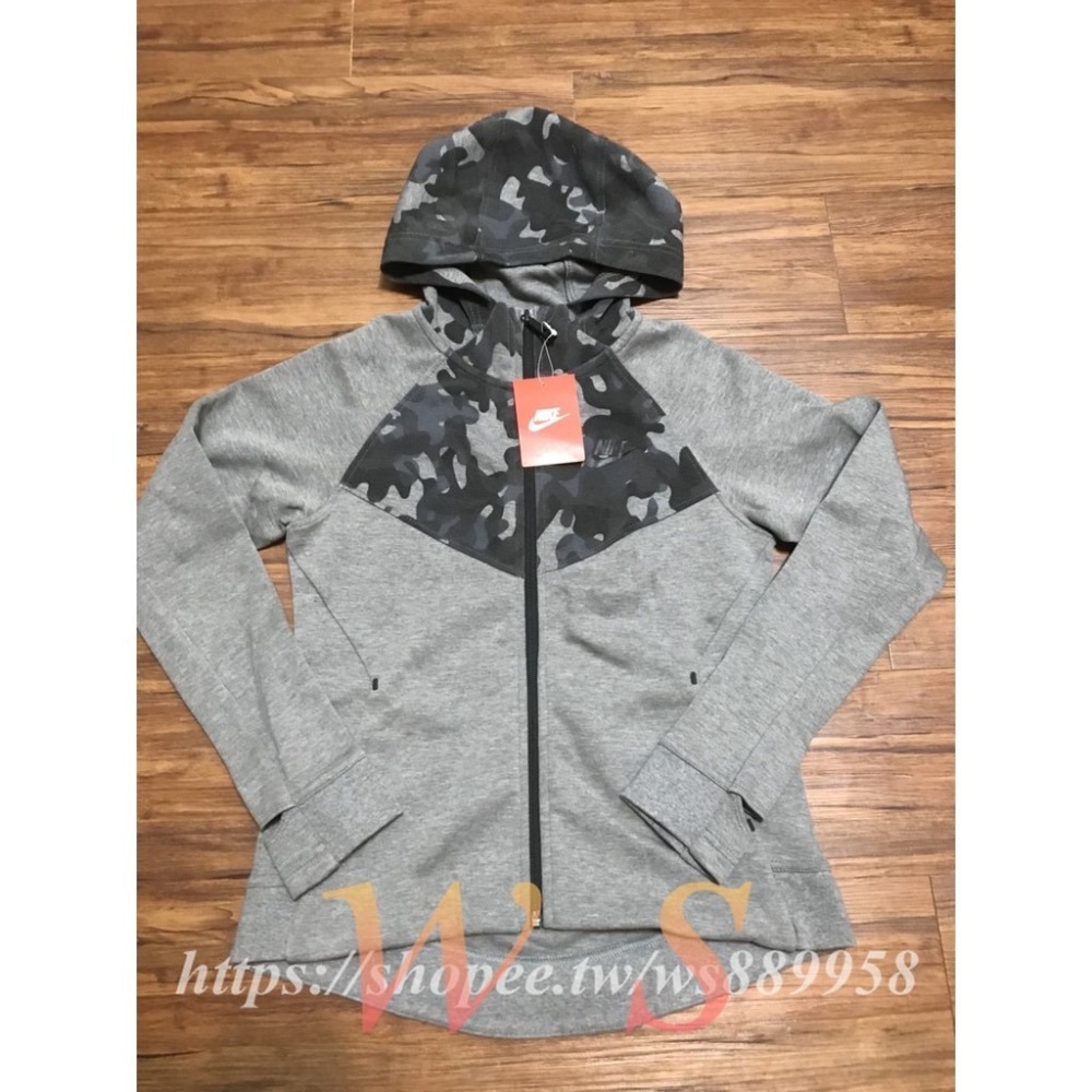 【WS】 NIKE TECH FLEECE AOP WINDRUNNER 女大童 夾克 716370-010-細節圖5