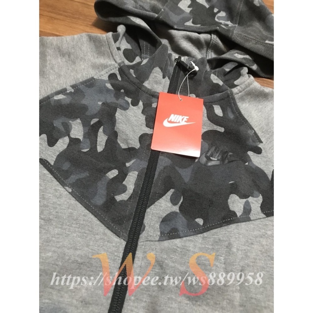 【WS】 NIKE TECH FLEECE AOP WINDRUNNER 女大童 夾克 716370-010-細節圖7