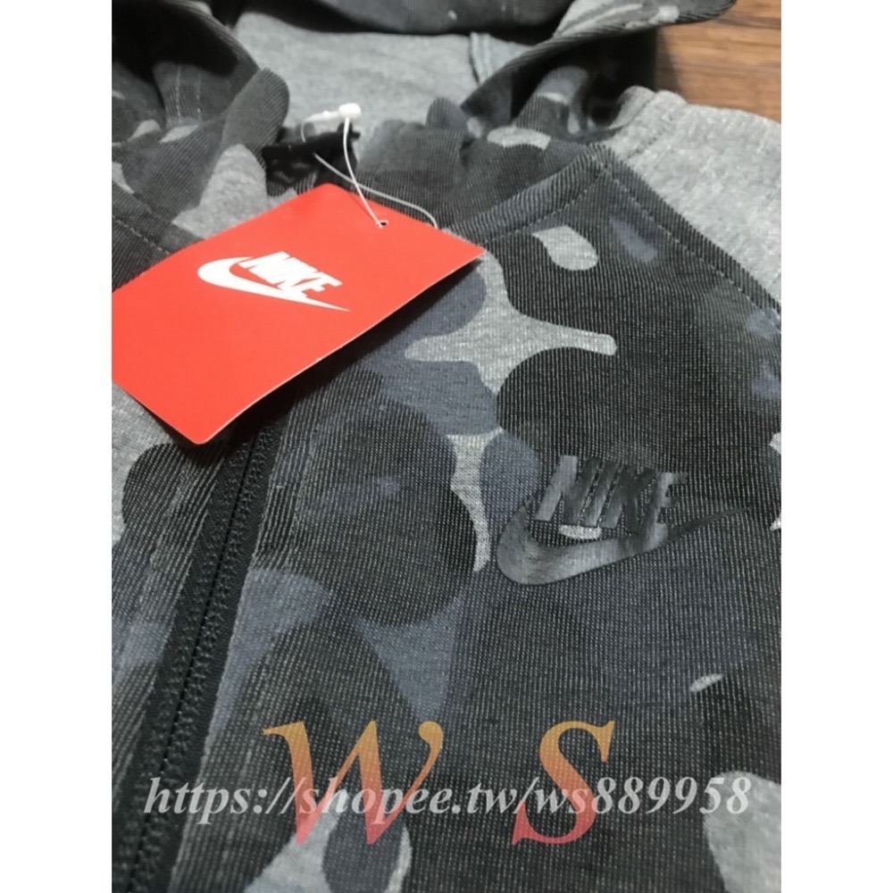 【WS】 NIKE TECH FLEECE AOP WINDRUNNER 女大童 夾克 716370-010-細節圖10