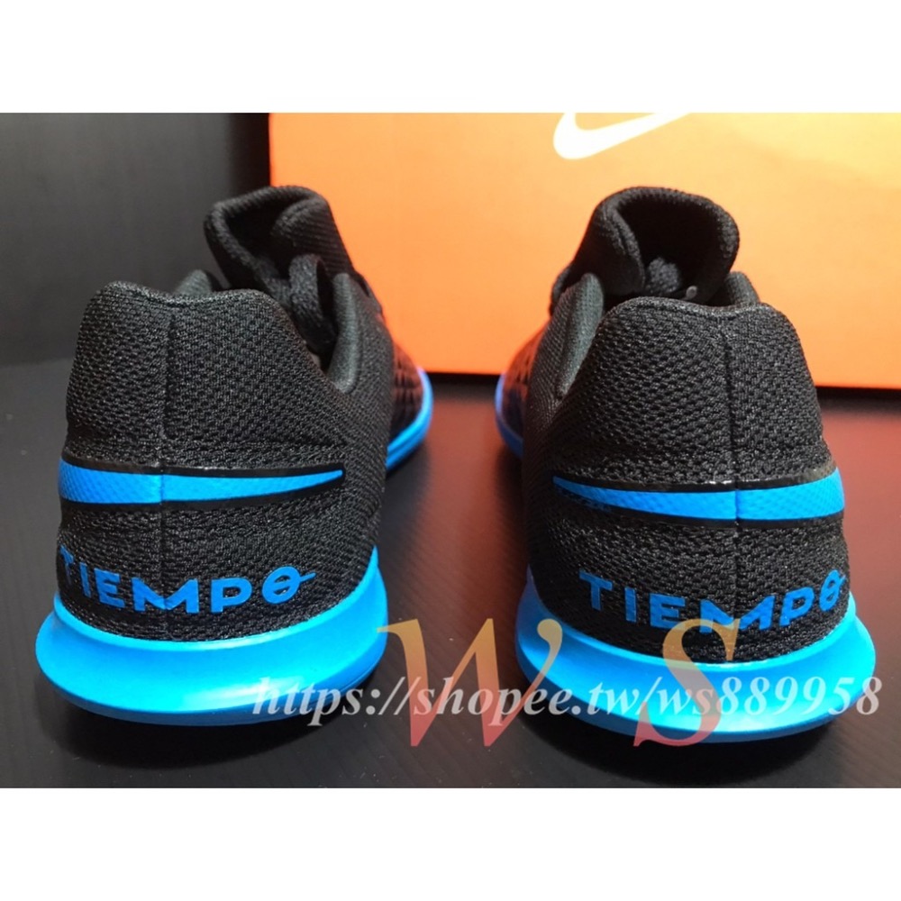 【WS】 NIKE Tiempo Legend 8 Academy IC 男 黑藍 足球鞋 AT5862-004-細節圖4