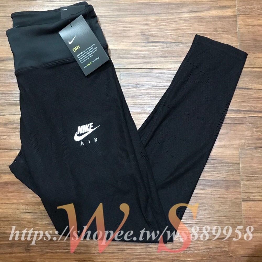 【WS】NIKE  LEGGING 女款 網眼 跑步緊身褲 黑 BV3807-010-細節圖3