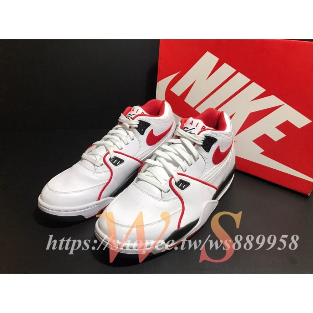 【WS】NIKE AIR FLIGHT 89 白紅 男款 AJ4 運動休閒 籃球鞋 CN5668-100-細節圖2