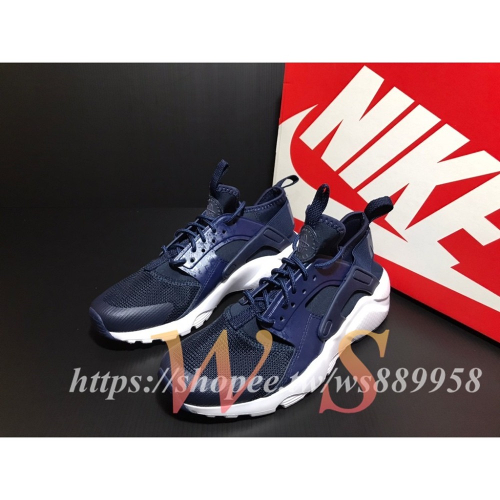 【WS】NIKE AIR HUARACHE RUN ULTRA (GS) 藍 大童 慢跑鞋 武士鞋 847569-416-細節圖3