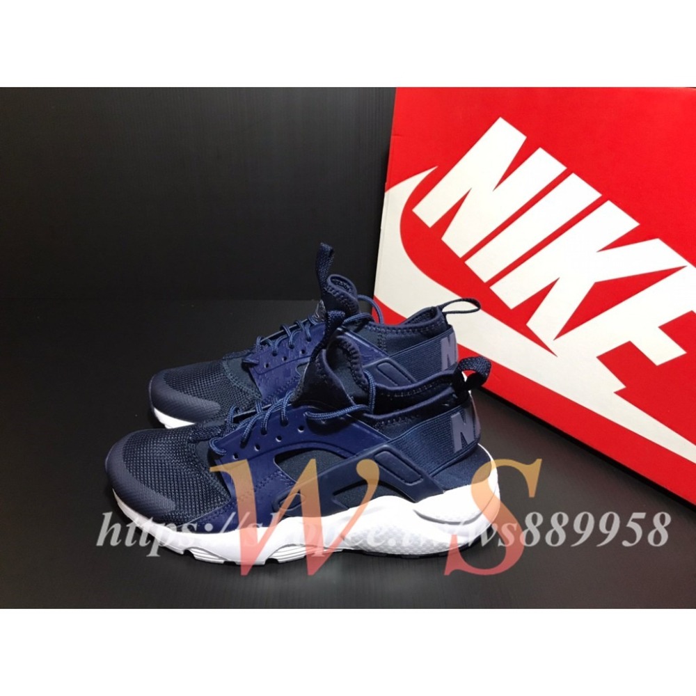 【WS】NIKE AIR HUARACHE RUN ULTRA (GS) 藍 大童 慢跑鞋 武士鞋 847569-416-細節圖4