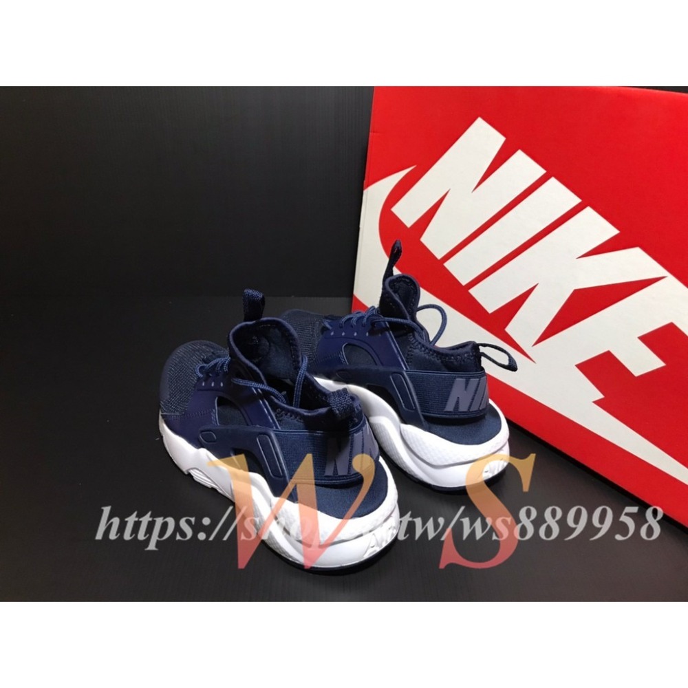 【WS】NIKE AIR HUARACHE RUN ULTRA (GS) 藍 大童 慢跑鞋 武士鞋 847569-416-細節圖5