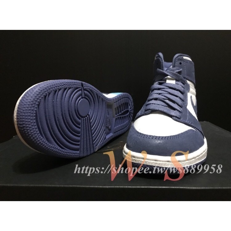【WS】NIKE AIR JORDAN 1 RETRO HIGH GG 藍 AJ女鞋 332148-407 US3.5Y-細節圖3