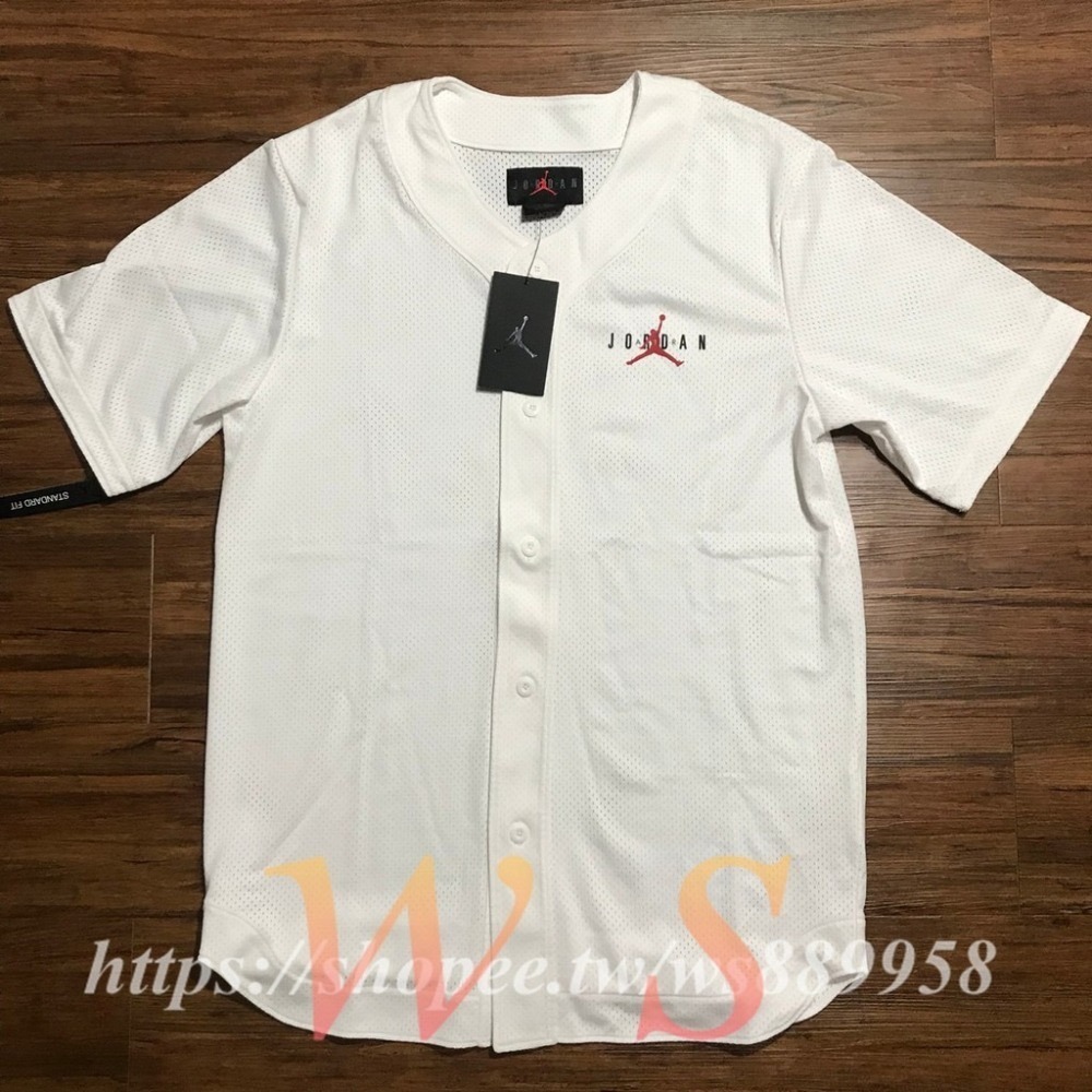 【WS】NIKE AIR JORDAN 棒球上衣 棒球TEE AJ 棒球外套 復古 AO0449-100-細節圖7