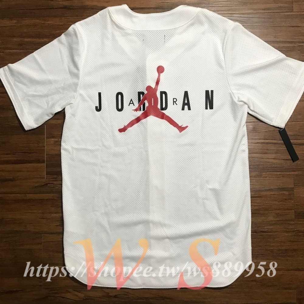 【WS】NIKE AIR JORDAN 棒球上衣 棒球TEE AJ 棒球外套 復古 AO0449-100-細節圖8