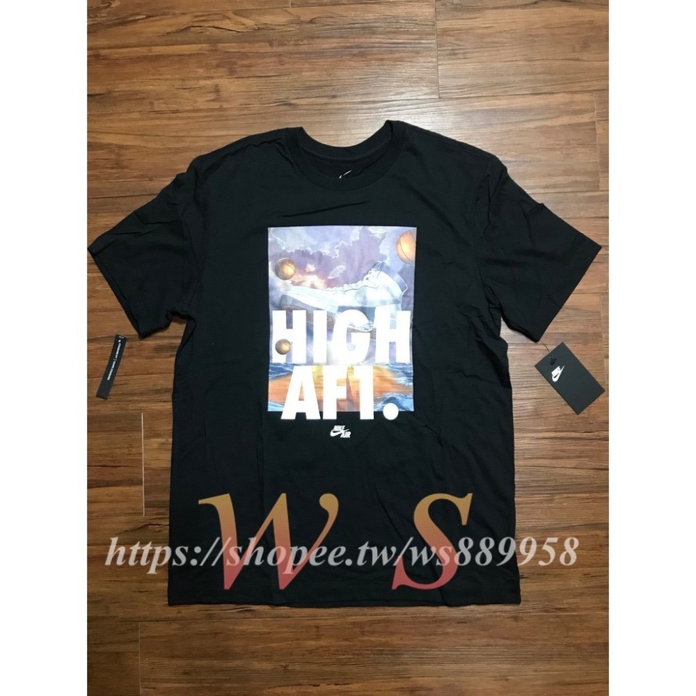 【WS】NIKE AS M NK SHORT AIR FORCE 空軍一號 黑 短T T恤 AR5043-010-細節圖3
