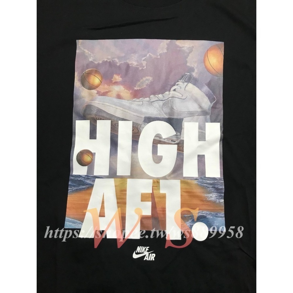 【WS】NIKE AS M NK SHORT AIR FORCE 空軍一號 黑 短T T恤 AR5043-010-細節圖5