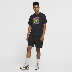 【WS】NIKE AS M NSW AQUA 黑 男款 幾何圖形 健身 運動 休閒 短T 上衣 CT6573-010-細節圖3