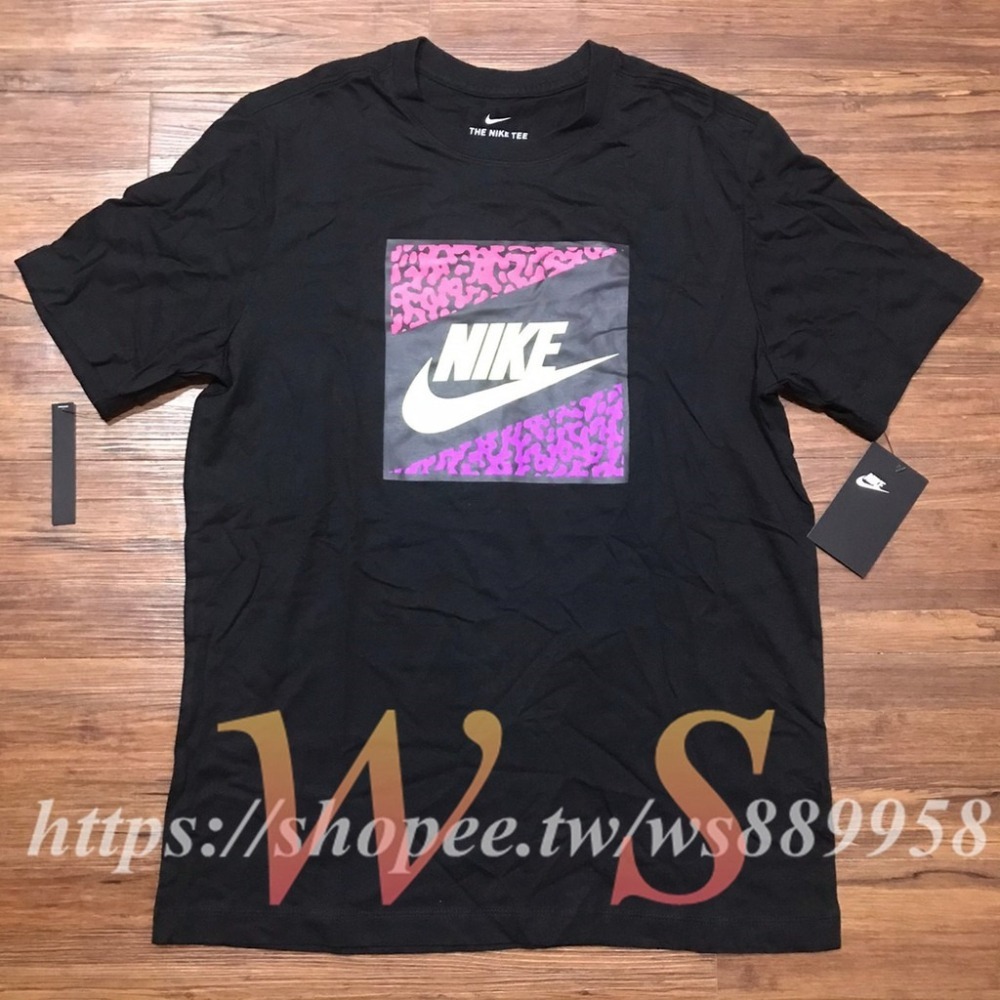 【WS】NIKE AS M NSW AQUA 黑 男款 幾何圖形 健身 運動 休閒 短T 上衣 CT6573-010-細節圖6