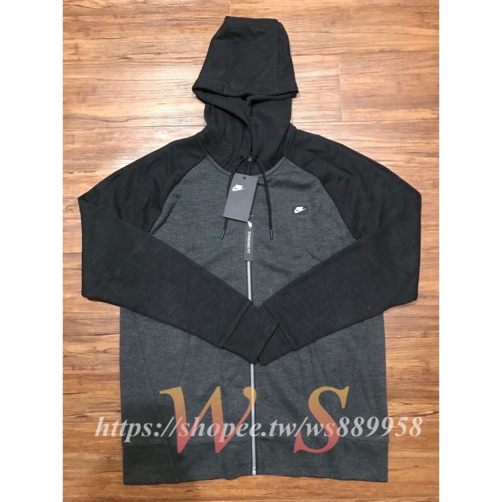 【WS】NIKE AS M NSW HERITAGE HOODIE FZ 灰 保暖 連帽 運動外套 928476-010-細節圖4