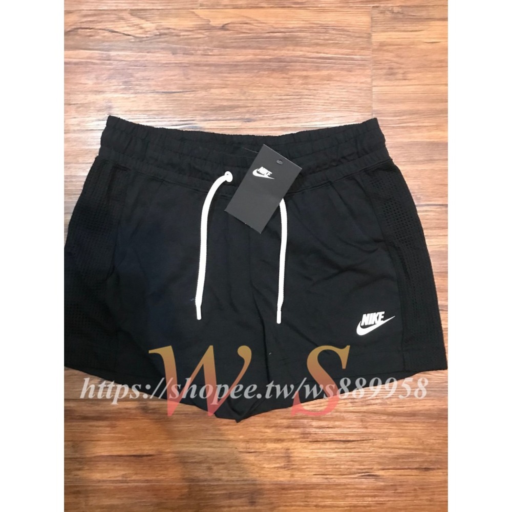 【WS】NIKE AS W NSW SHORT MESH 女子短褲 黑短褲 AR9779-010-細節圖3