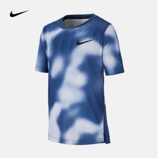 【WS】NIKE B NK TOP SS INSTACOOL 童裝 短袖訓練上衣 藍 快乾 排汗 AQ9576-469-細節圖4