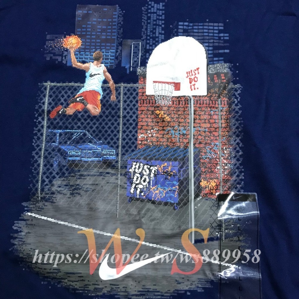 【WS】NIKE BASKETBALL GRAPHIC TEE 男童 卡通 球場 運動 短T 藍 BQ2571-492-細節圖5