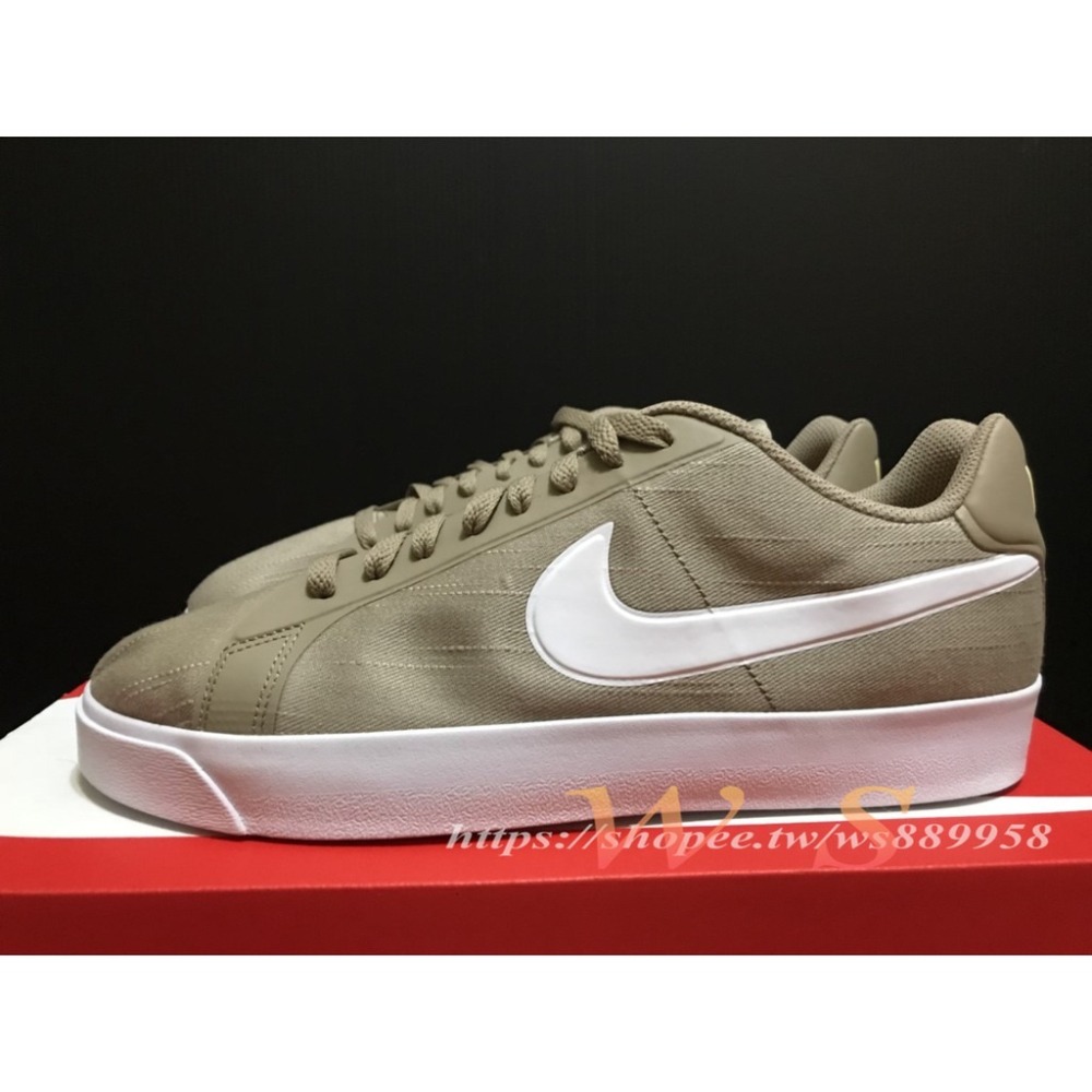 【WS】NIKE Court Royale LW Canvas ＂Khaki＂ 滑板鞋 902810-200 US9-細節圖2