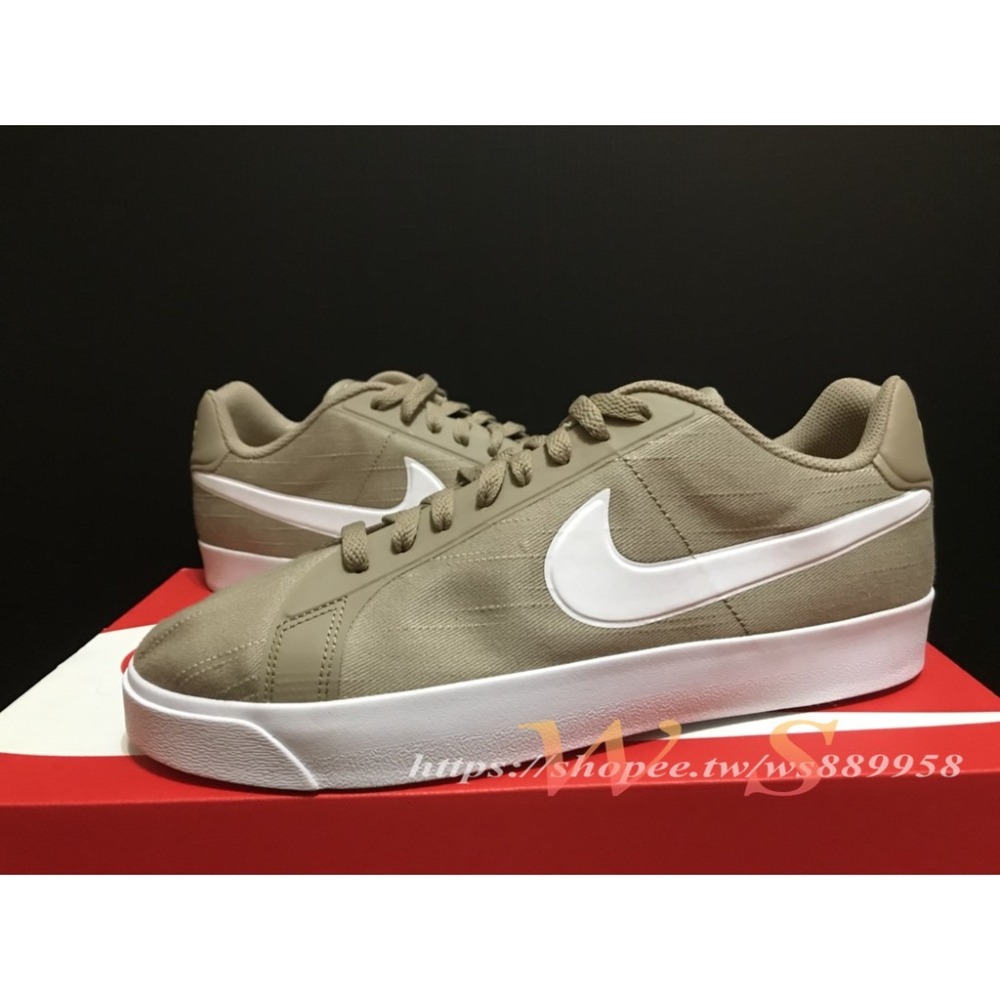 【WS】NIKE Court Royale LW Canvas ＂Khaki＂ 滑板鞋 902810-200 US9-細節圖3