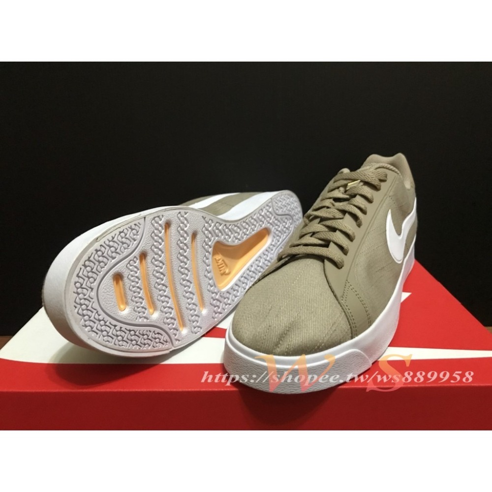 【WS】NIKE Court Royale LW Canvas ＂Khaki＂ 滑板鞋 902810-200 US9-細節圖5