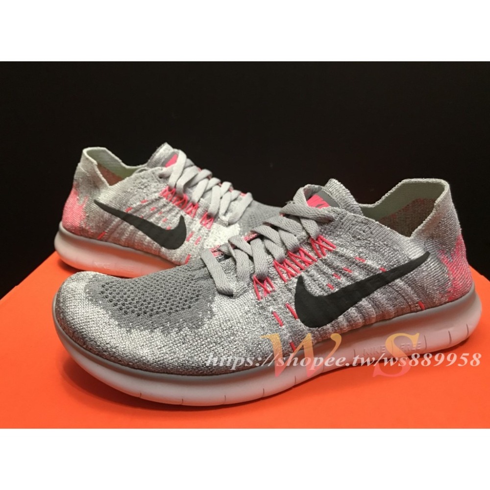 【WS】NIKE FREE RN FLYKNIT 2017 灰 編織 透氣慢跑鞋 女 881974-001-細節圖4