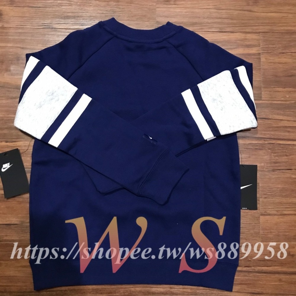 【WS】NIKE HOODIE B NK AIR LS CREW 童裝 長袖T 大學T BV3591-492-細節圖2